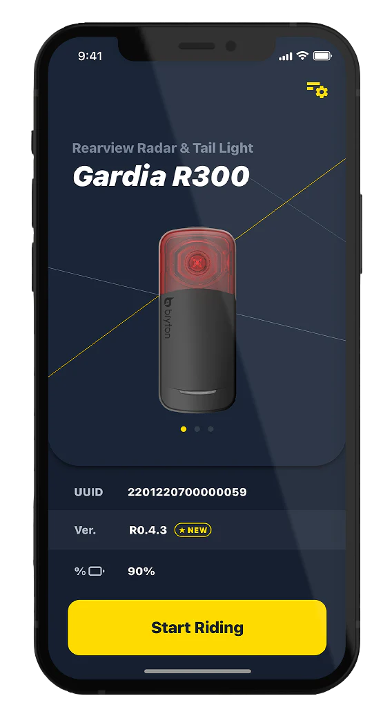 Bryton Gardia R300L Radar und LED-Rücklicht