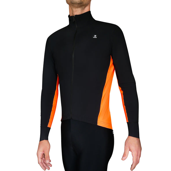 PRIMÓR Zoncolan Black/Orange Winter Jacket - Cigala Cycling Retail
